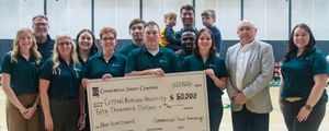 CTC and CMU presenting the check
